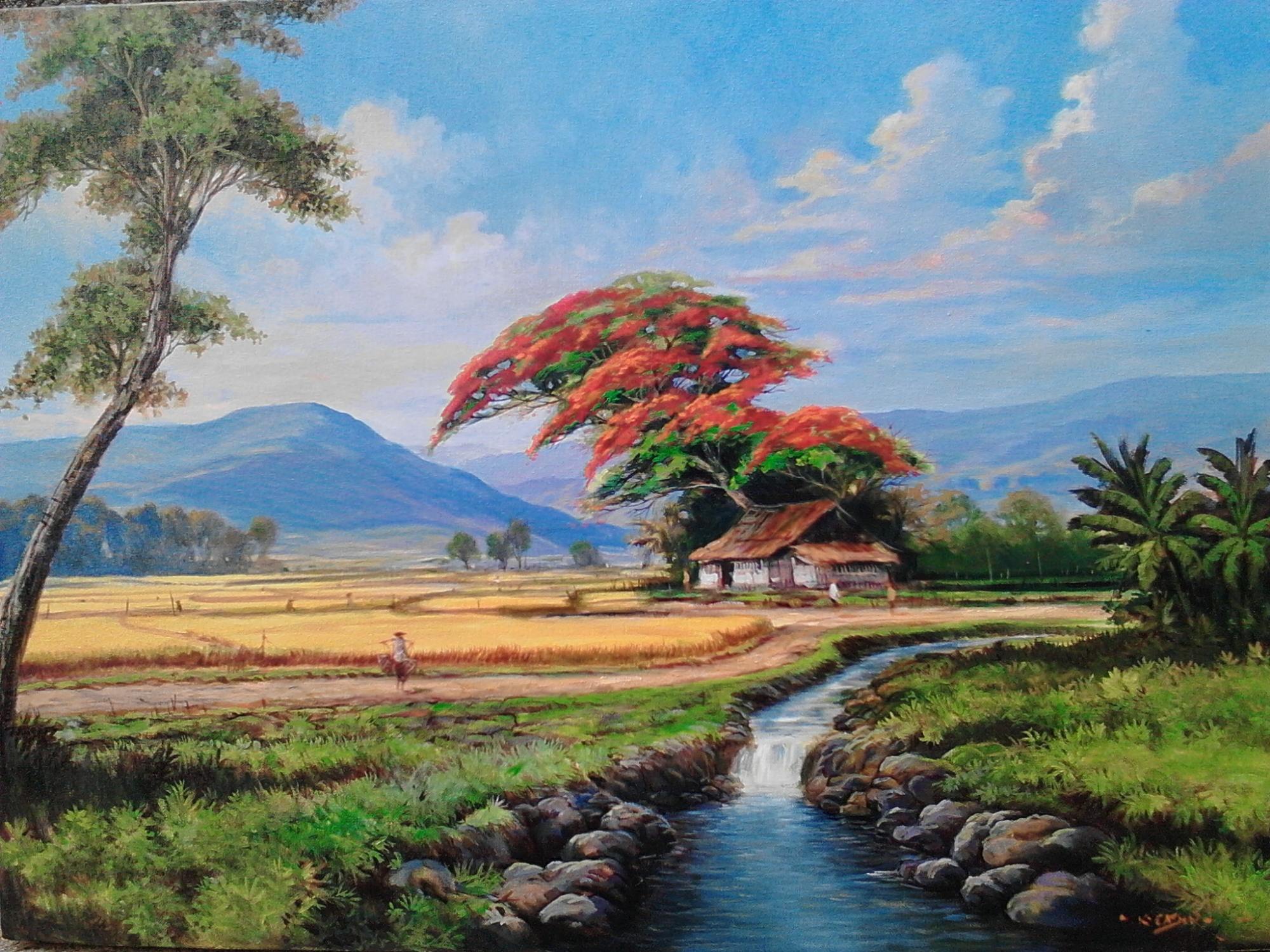  Lukisan Pemandangan pelukis KUAT CASMORO